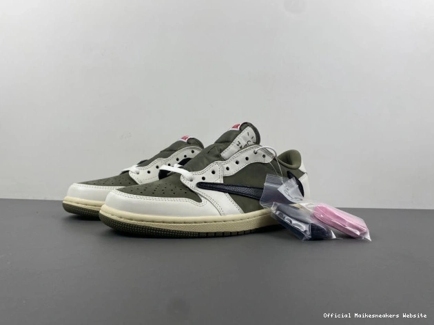 Official Maikesneakers 1 LOW DM7866-200 X JORDAN MEDIUM OG SCOTT TRAVIS OLIVE AIR 0716